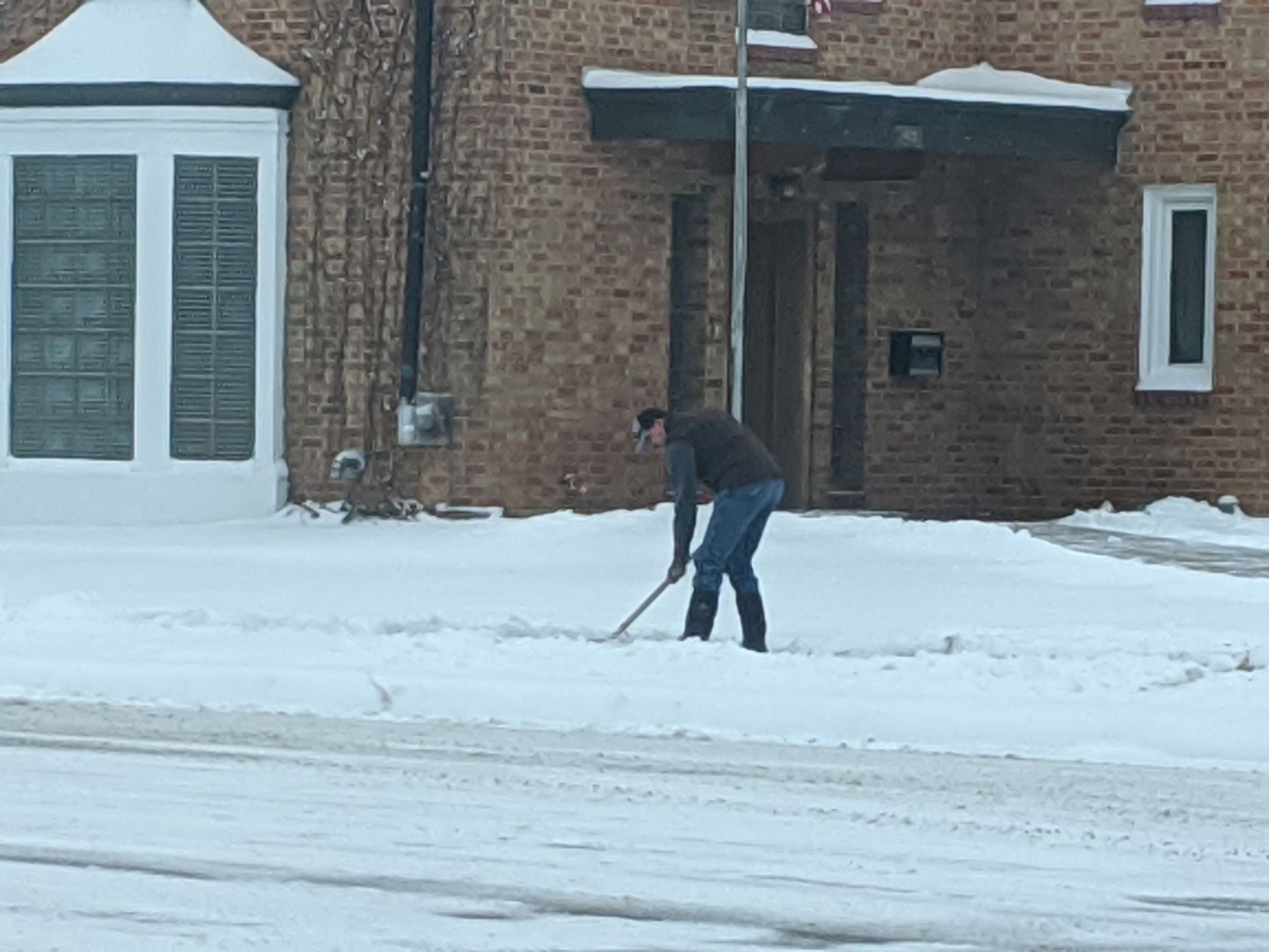 Shoveling snow